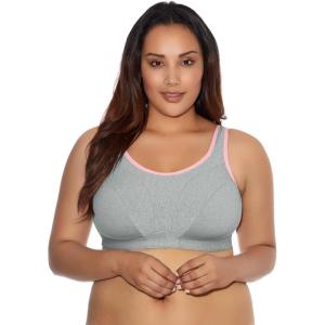 imageGoddess Womens Plus Size Wireless Soft Cup Sports BraGray Heather